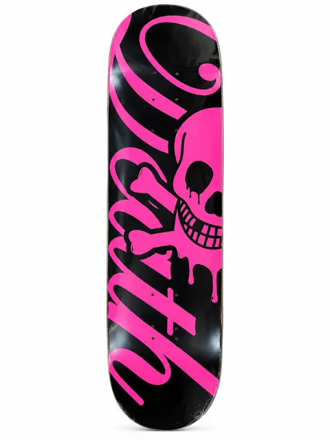 Death Skateboards Script Logo (Black Pink) deck