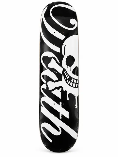 Death Skateboards Script Logo (Black White) deck