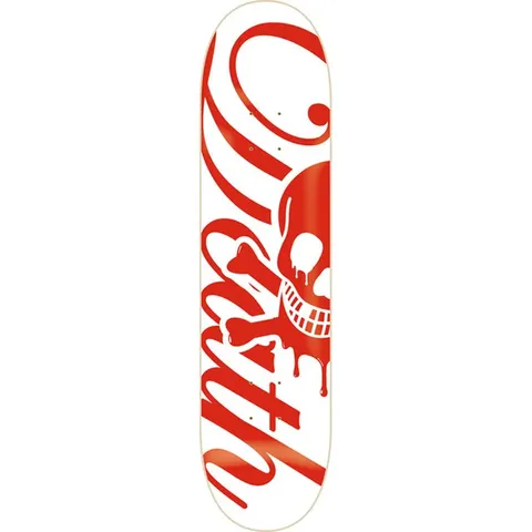 Death Skateboards Script (Red White) deck