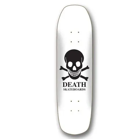 Death Skateboards WHITE OG SKULL (long nose pool shape) (Copy) deck