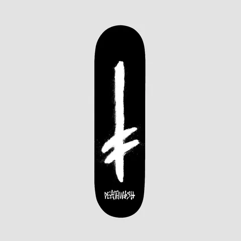 Deathwish Gang Spray Logo (Black/White) deck