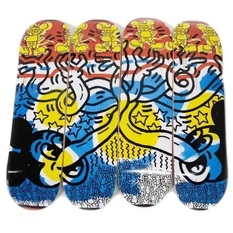 Diamond Supply Co Keith Haring Hands By Mickey 4 Set deck