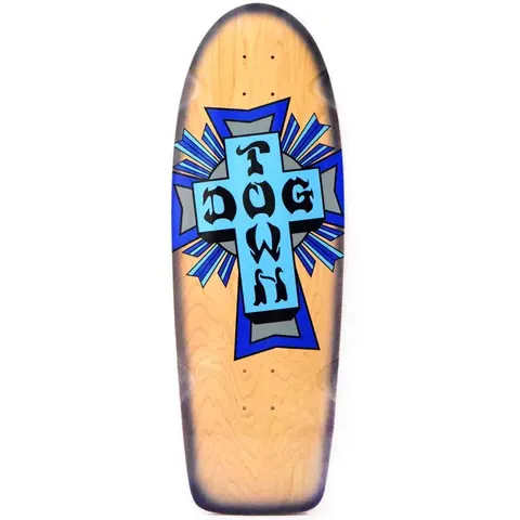 Dogtown Cross Logo 70s Classic (Natural / Purple Fade / Blue) deck