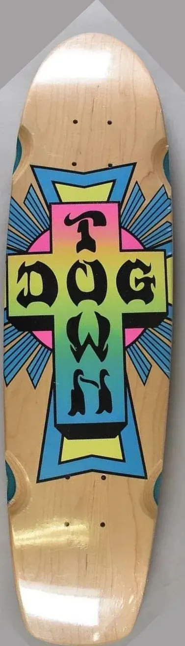 Dogtown Cross Logo (Neon/Natural) deck