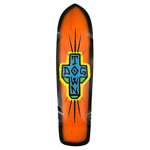 Dogtown Spray Cross Longboard (Orange / Black Fade) deck