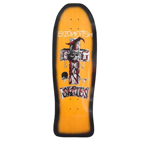 Dogtown Stonefish Shaped (Orange Stain / Black Fade) deck