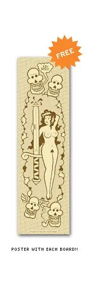 East Pin-up with sword and skulls (poster graphic) deck
