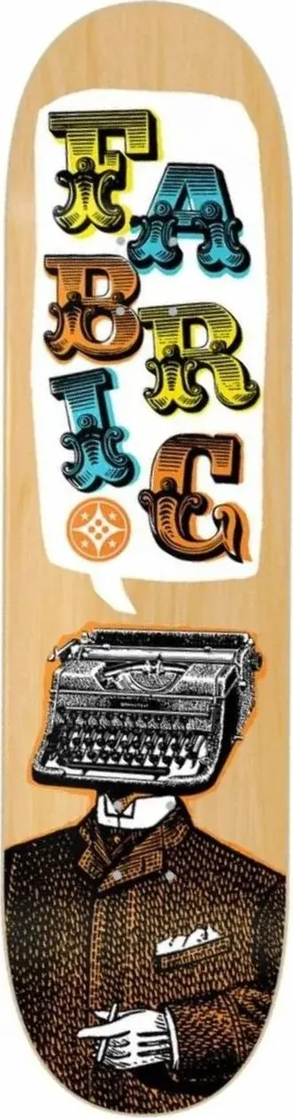Fabric Typewriter Wood deck