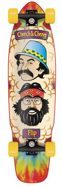 Flip Cheech and Chong Shred Sled TieDye Cruzer deck