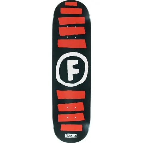 Foundation Doodle Stripe (Black / Red / White) deck