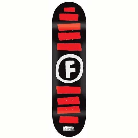Foundation Doodle Stripe (White / Black / Red) deck