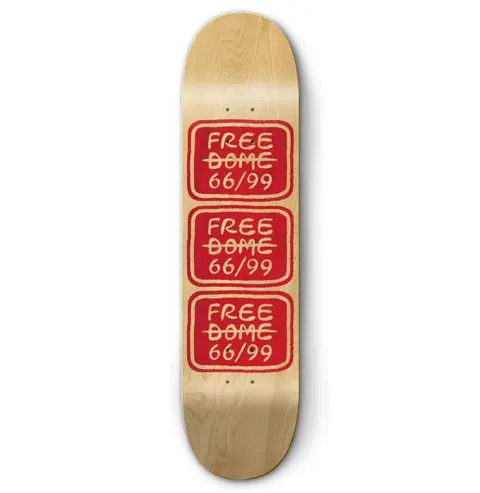 Free Dome Stacked Logo PP (Natural/Red) deck