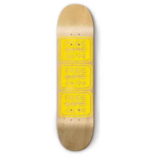 Free Dome Stacked Logo PP (Natural/Yellow) deck