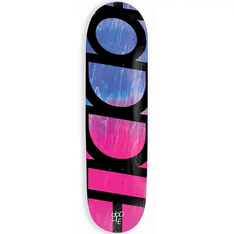 Hoddle Logo Blue/Pink Stain deck