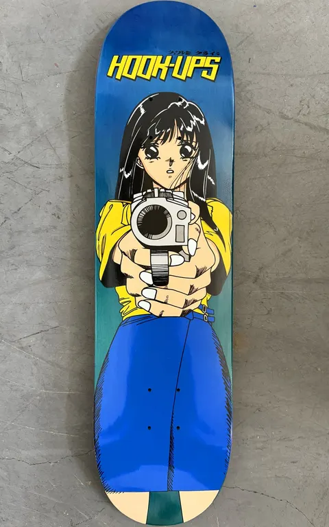 Hook-Ups Barrel of a Gun (Blue/Green) deck