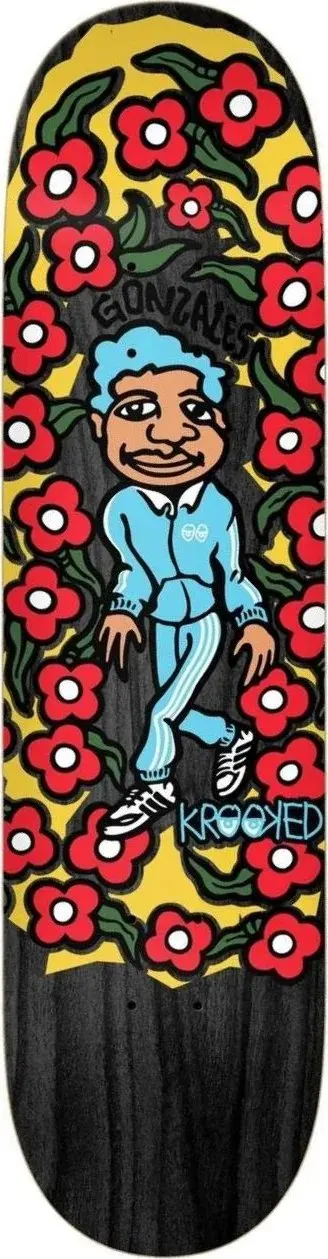 Krooked Gonz Sweatpants (Black Stain) deck