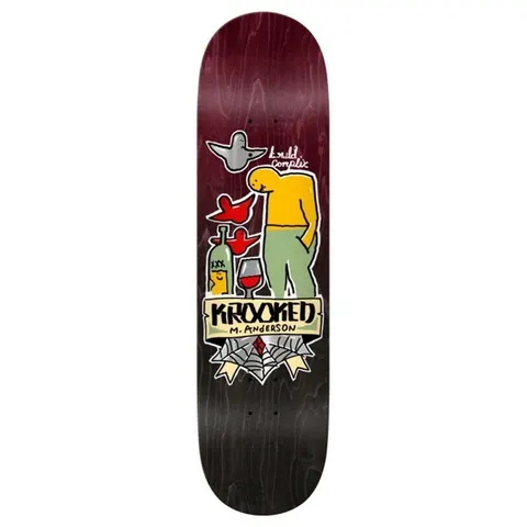 Krooked Manderson Complex Maroon Black deck