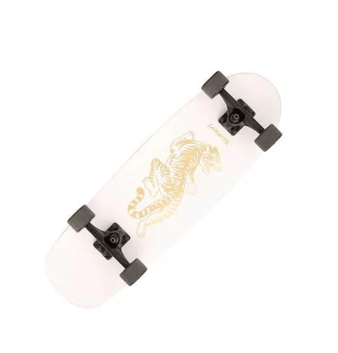 Landyachtz Tugboat UV Bengal White / Purple Cruiser Board deck