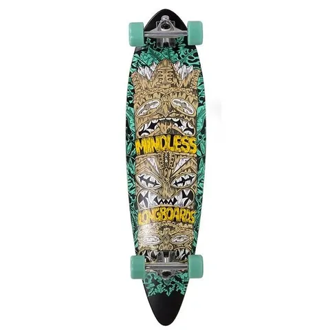 Mindless Tribal Rogue IV Longboard Teal deck