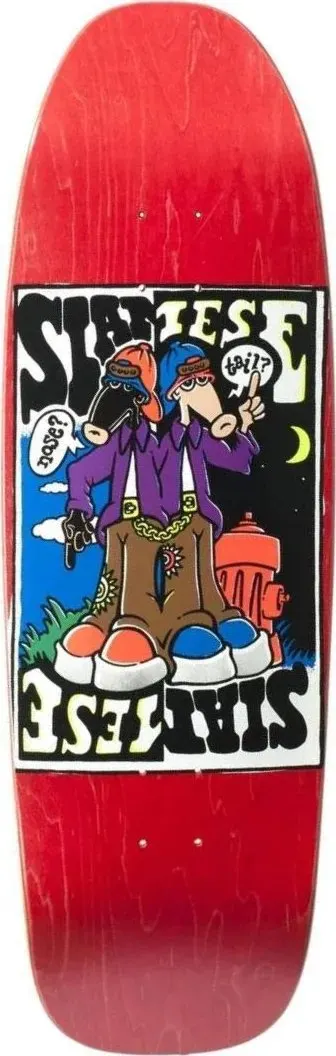 New Deal Siamese Doublekick (Red Stain) deck