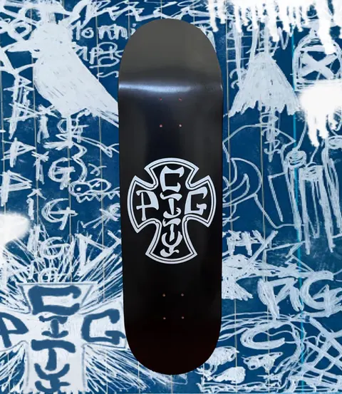 Pig City Cross Logo deck