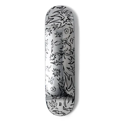 Poetic Collective Silver Tribal board deck
