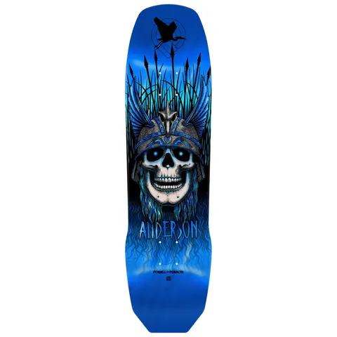 Powell Peralta Andy Anderson - Heron Skull - 7-Py Construction (Blue Foil) deck