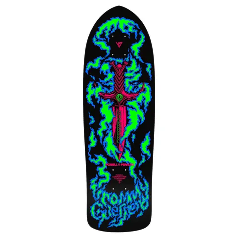 Powell Peralta Bones Brigade Tommy Guerrero Flaming Dagger Blacklight Series 14 deck
