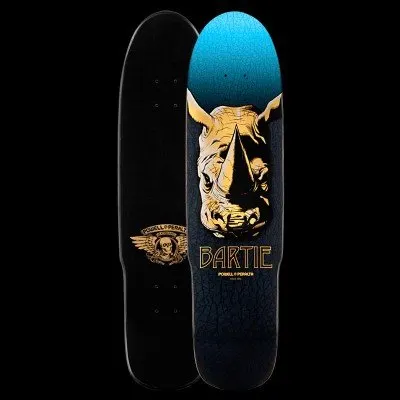 Powell Peralta Chad Bartie Rhino Fun Shape (Black) deck