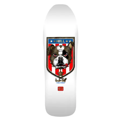 Powell Peralta Frankie Hill - Bull Dog 13 (White/Gold Foil) deck