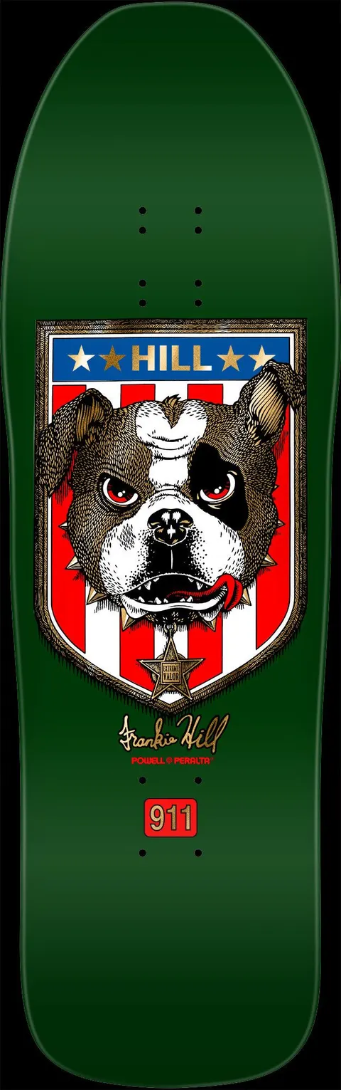 Powell Peralta Frankie Hill Bull Dog (Green/Gold Fade) deck