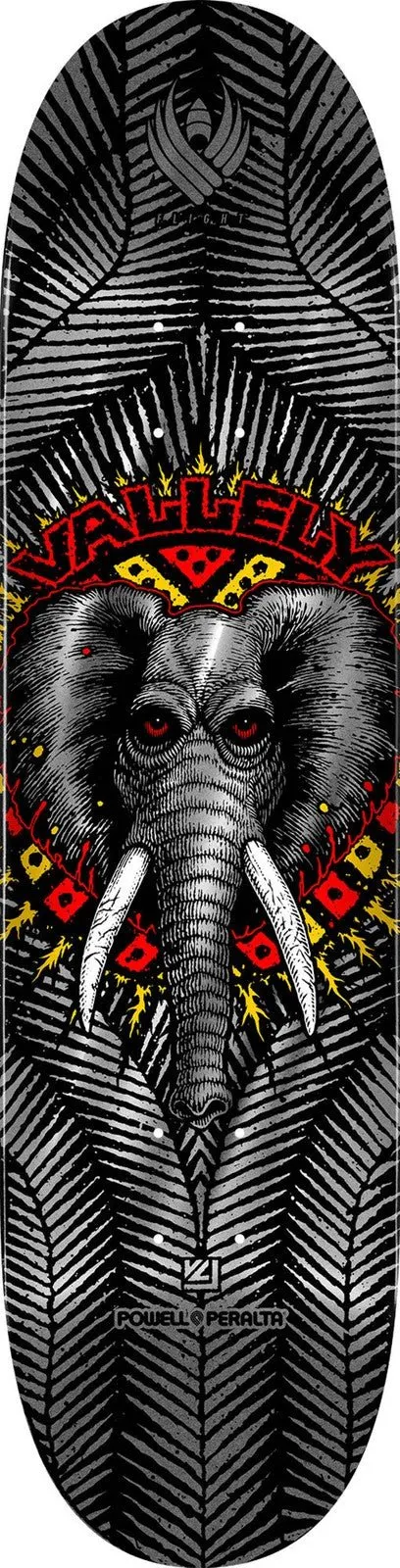 Powell Peralta Mike Vallely Elephant Silver Autographed Flight deck