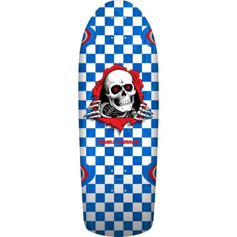 Powell Peralta OG Ripper Checker Veneer (Blue) deck