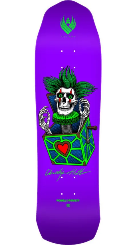 Powell Peralta Pro Chris Hiett Skull FLIGHT (Purple) deck