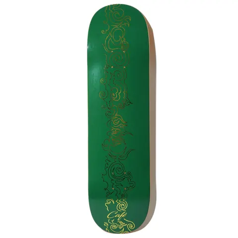 Skateboard Cafe Clouds C2 Shape Forest Green / Gold deck