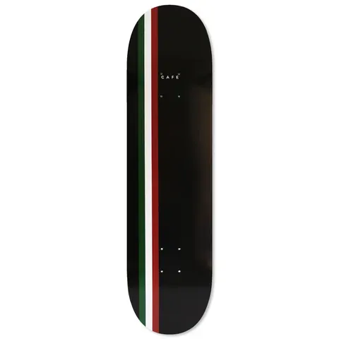Skateboard Cafe Skate Cafe Stripe (Black/Burgundy/White/Forest) deck