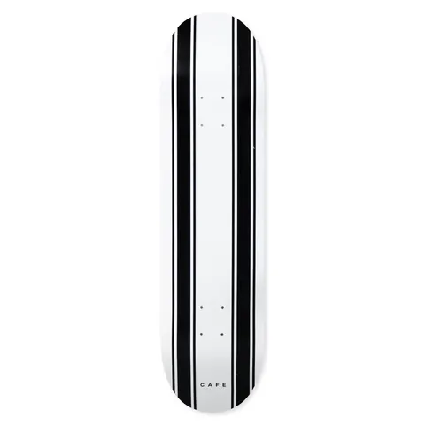 Skateboard Cafe Stripe (White/Black) deck