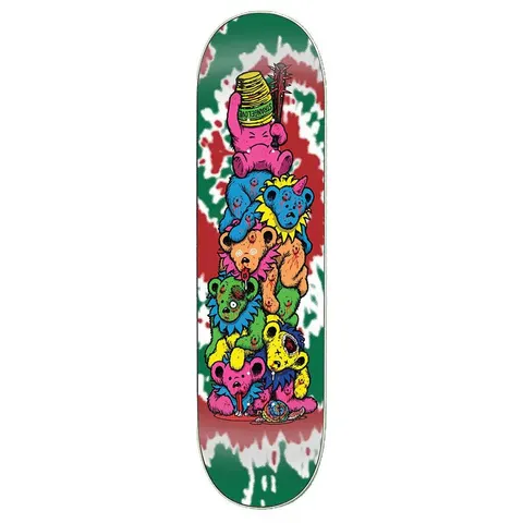Strangelove Holiday Bears Green Tie Dye Screen Printed Sean Cliver deck