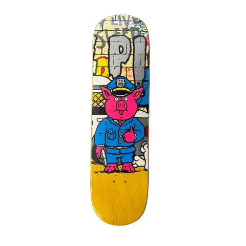 Strangelove Pig With Gun Neon Sean Cliver deck