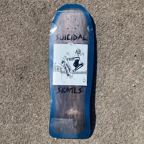 Suicidal Skates Pool Skater (Black Stain / Blue Fade) deck