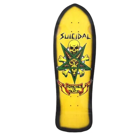 Suicidal Skates Possessed To Skate (Yellow Stain/Black Fade) deck