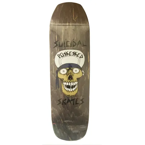 Suicidal Skates Punk Skull (Black Stain) deck