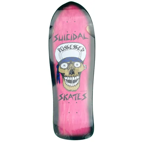 Suicidal Skates Punk Skull (Pink/Black Fade) deck