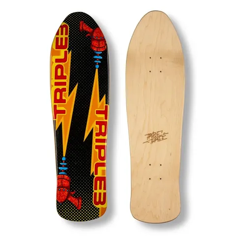Triple 3 Ray Gun Retro Cola Shape Skate deck