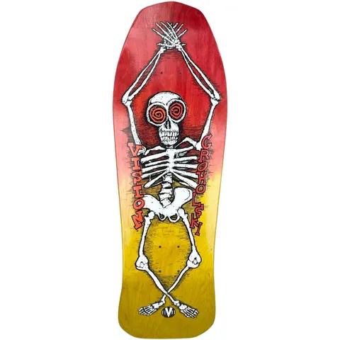 Vision Street Wear Vision Groholski Skeleton Two Tone Red/Yellow Stain deck