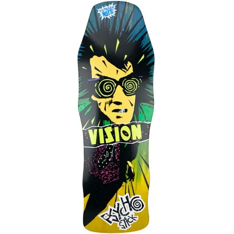 Vision Street Wear Vision Psycho Stick Two Tone Blue/Yellow Stain deck