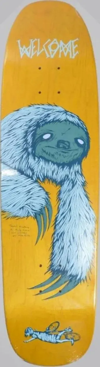 Welcome Sloth On Nimbus 3000 deck