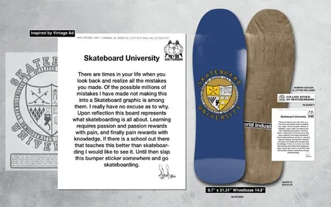 World Industries Skateboard University deck