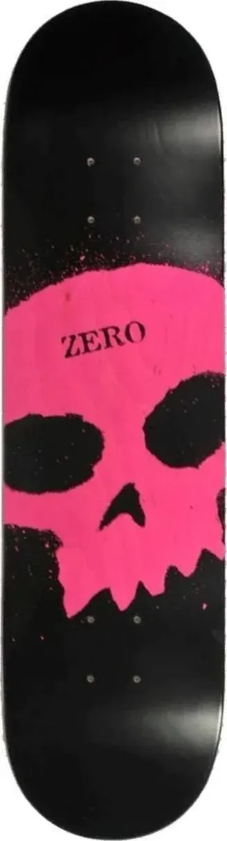 Zero Big Skull Stencil (Black/Pink) deck