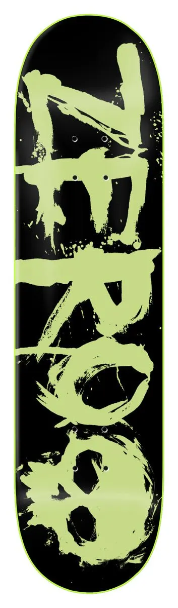 Zero Blood Text Glow-in-the-Dark Dipped deck